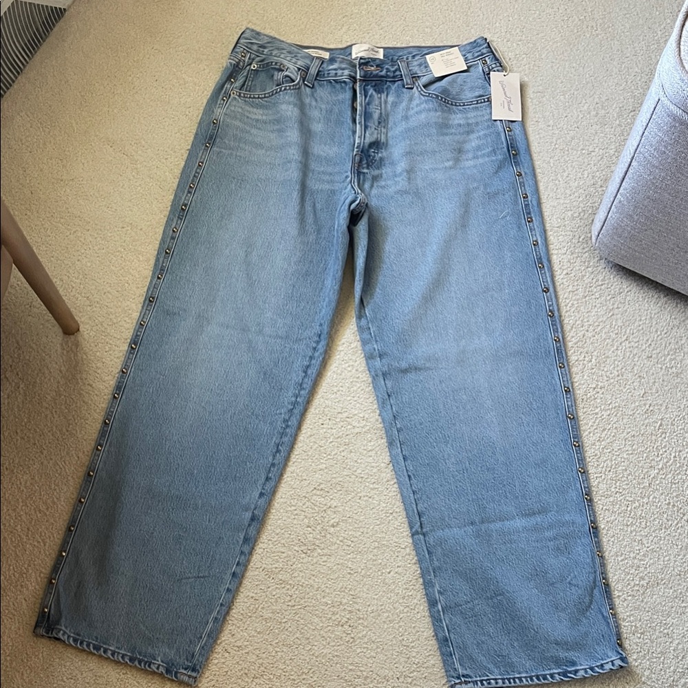 Women’s Light Blue Studded Jeans